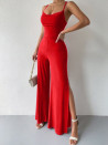Γυναικεία εντυπωσιακή ολόσωμη φόρμα 996031 κόκκινη