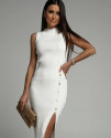 Γυναικείο φόρεμα με κουμπιά 554031 άσπρο
