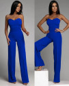 Γυναικεία κομψή  ολόσωμη φόρμα X6482 μπλε