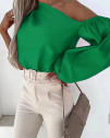 Γυναικεία εντυπωσιακή μπλούζα 6441 πράσινο