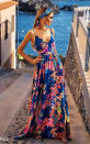 Γυναικείο μακρύ φόρεμα με σκίσιμο 309305