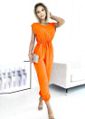 Γυναικεία ολόσωμη αθλητική-κομψή φόρμα 55572 πορτοκαλί