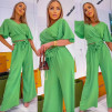 Γυναικείο σετ μπλούζα και παντελόνι 4170 ανοιχτό πράσινο