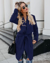 Γυναικείο εποχίκό παλτό 5290 σκούρο μπλε