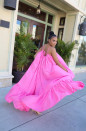 Γυναικείο plus size φόρεμα 21481 ροζ