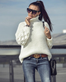 Γυναικείο πουλόβερ 7211 άσπρο