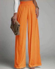 Γυναικείο απλό παντελόνι 6564 πορτοκαλί