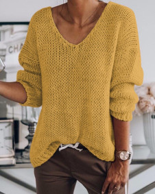 Γυναικείο πουλόβερ  00888 κίτρινο