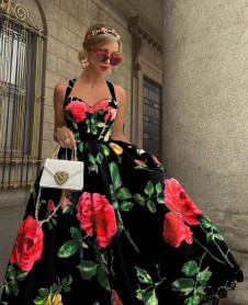 Γυναικείο εντυπωσιακό κλος φόρεμα N1893 μαύρο