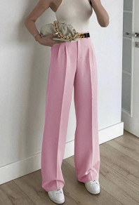Γυναικείο ριχτό παντελόνι X5508 ροζ