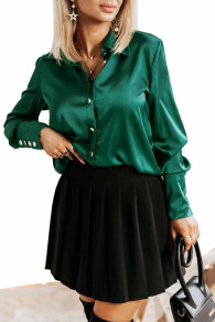 Гυναικείο σατέν πουκάμισο 6987 πράσινο