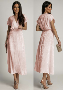 Γυναικείο εντυπωσιακό φόρεμα K9603 ροζ