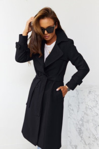 Γυναικείο κομψό παλτό 5415 μαύρο