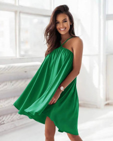 Γυναικείο ριχτό φόρεμα A6461 πράσινο