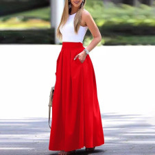 Γυναικεία μακριά φούστα 5002 κόκκινη
