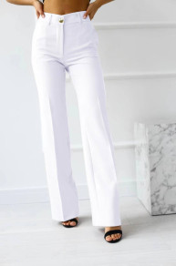 Γυναικείο ίσιο παντελόνι A0834  άσπρο