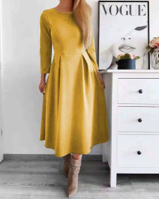Γυναικείο Maxi φόρεμα 3255 κίτρινο