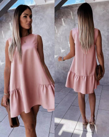 Γυναικείο χαλαρό φόρεμα 5684  ροζ