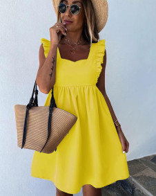 Γυναικείο κλος φόρεμα X5135 κίτρινο