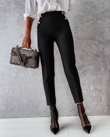 Γυναικείο εντυπωσιακό παντελόνι 5949 μαύρο