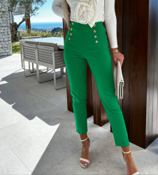 Γυναικείο ψηλόμεσο παντελόνι A0874 πράσινο
