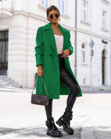 Γυναικείο μοντέρνο παλτό 6808 πράσινο