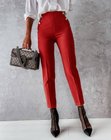 Γυναικείο εντυπωσιακό παντελόνι 5949 κόκκινο