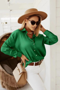 Γυναικείο σατέν πουκάμισο 6748 πράσινο