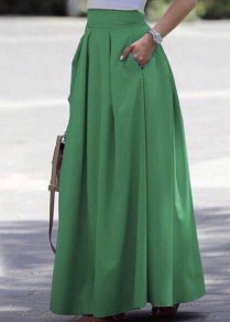 Γυναικεία μακριά φούστα 5002 πράσινη