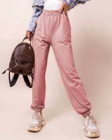  Γυναικείο παντελόνι με κορδόνια 1133 ροζ