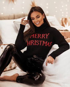 Γυναικείο πουλόβερ Merry Christmas 9025 μαύρο