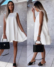 Γυναικείο χαλαρό φόρεμα 5684 άσπρο