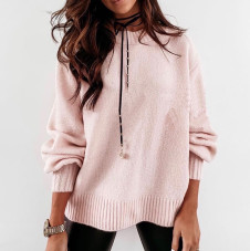 Γυναικείο ελεύθερο πουλόβερ 00739 ροζ