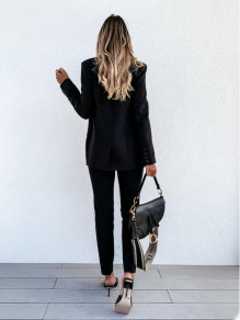 Γυναικείο σετ-σακάκι με παντελόνι 5297 μαύρο