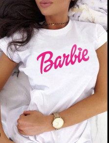 Γυναικείο κοντομάνικο μπλουζάκι με print BR046
