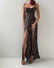 Γυναικείο μακρύ φόρεμα φλοράλ 31275