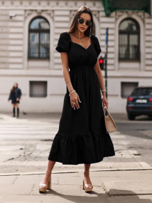 Γυναικείο μακρύ  φόρεμα K8626  μαύρο