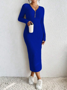 Γυναικείο φόρεμα με φερμουάρ AR3170 μπλε
