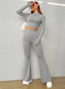 Γυναικείο σετ-μπλούζα με παντελόνι AR1197 γκρι
