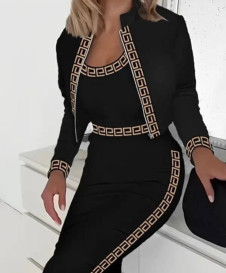 Γυναικείο σετ φόρεμα και σακάκι M5319 μαύρο
