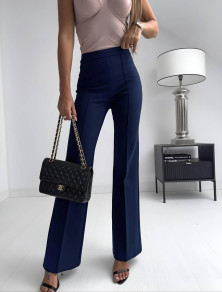 Γυναικείο κομψό παντελόνι A1414 σκούρο μπλε