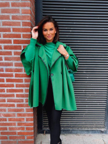 Γυναικείο παλτό σε στυλ πόντσο K6305 πράσινο