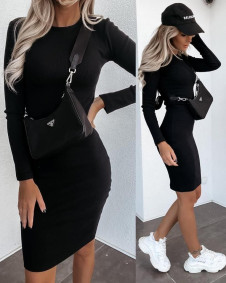 Γυναικείο εφαρμοστό φόρεμα AR3111 μαύρο