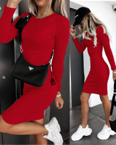 Γυναικείο εφαρμοστό φόρεμα AR3111 κόκκινο
