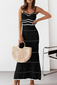 Γυναικείο μακρύ φόρεμα K2793 μαύρο