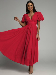 Γυναικείο φόρεμα από τούλι 22166 κόκκινο