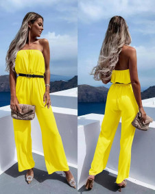 Γυναικεία ολόσωμη φόρμα μπουστάκι X6580 κίτρινο