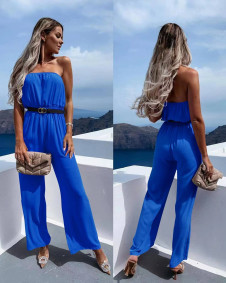 Γυναικεία ολόσωμη φόρμα μπουστάκι X6580 μπλε