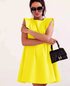 Γυναικέιο εντυπωσιακό φόρεμα A1043 κίτρινο
