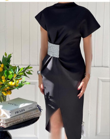 Γυναικείο κομψό φόρεμα L5613 μαύρο